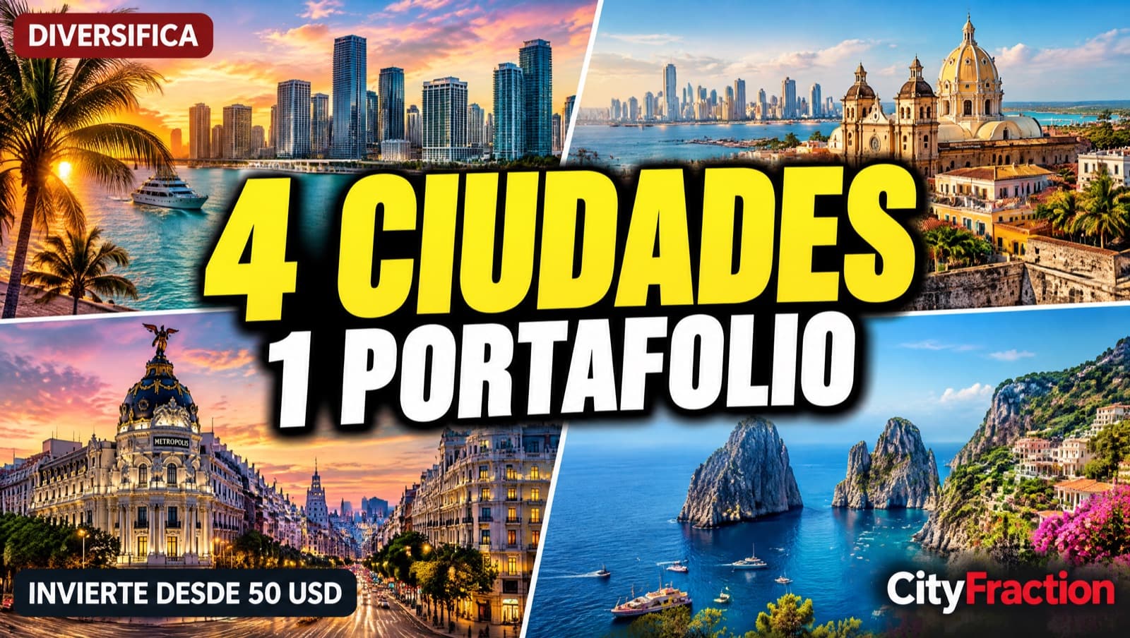 Diversificar en cuatro ciudades: Cartagena, Miami, Madrid y Capri en cifras