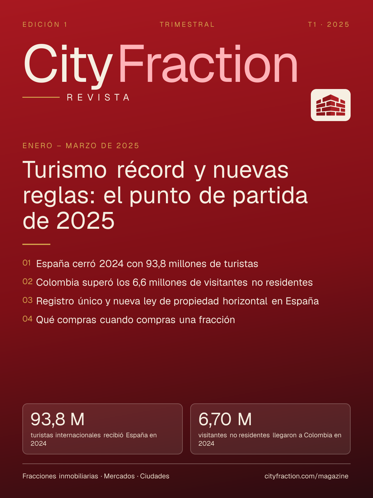 Portada de la edición 1: Turismo récord y nuevas reglas: el punto de partida de 2025