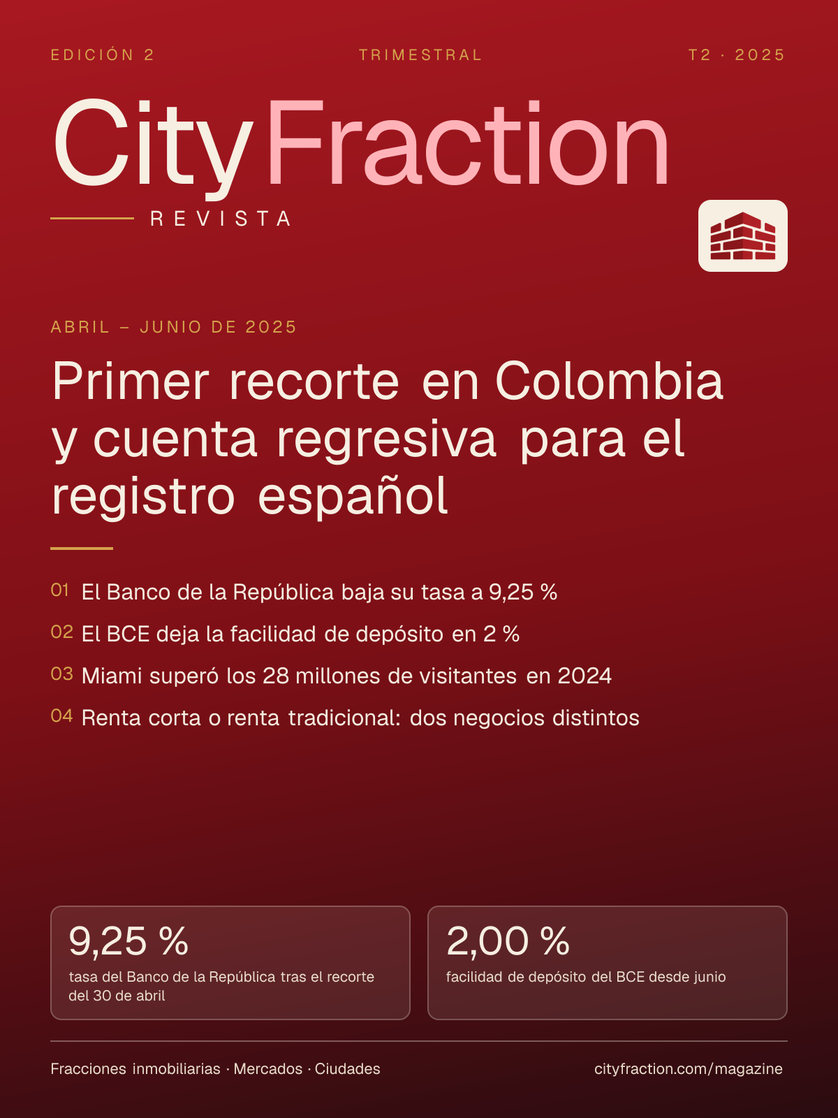 Portada de la edición 2: Primer recorte en Colombia y cuenta regresiva para el registro español